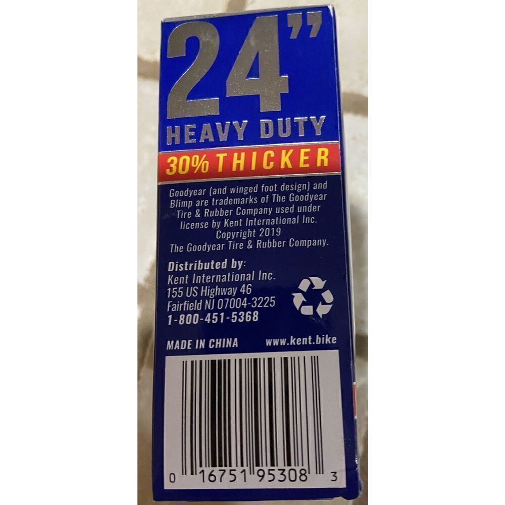 Goodyear 24 inch heavy duty 1.75 to 2.125 bicycle tube 30% thicker - Picture 2 of 4